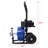 Commercial Sewer Snake Drill Drain Auger Cleaner Cable 60-Feet Long 1/2" (4)-Cutter Set & Foot Switch With Wheel