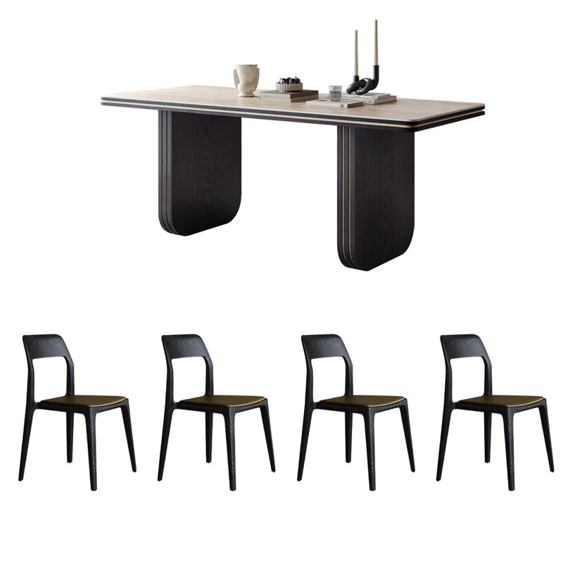 Ensemble de table de salle à manger rectangulaire vintage haut de gamme, H 29,5 po x L 63 po x l 31,5 po