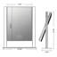 Miroir de maquillage à trois tons avec cadre géométrique Ellston-1041816836