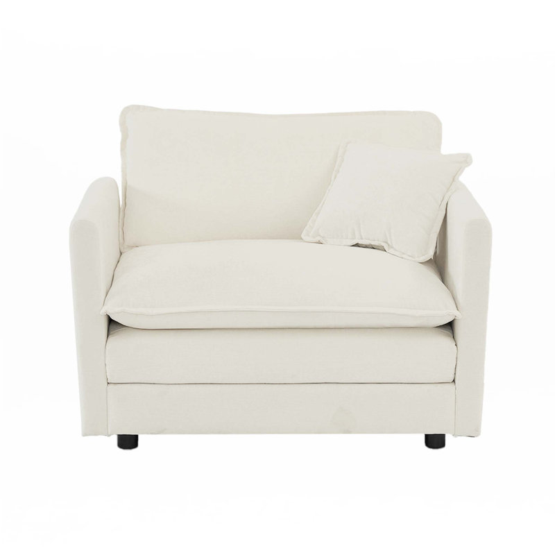 Fauteuil de lecture rembourré Comfy, Blanc