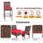 Wicker Outdoor 30 " H Patio Stool with Cushion