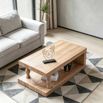 Wood coffee table
