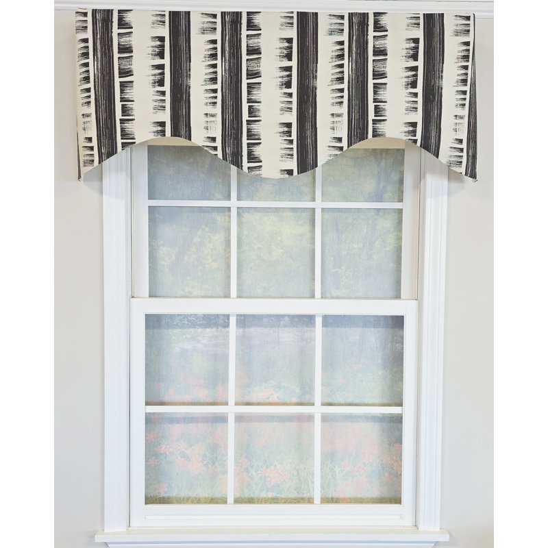Jaspeado Cornice Valance, Noir