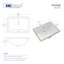 Eridanus 18.5mm L x 13.5mm W White Vitreous China Rectangular Sink with Overflow