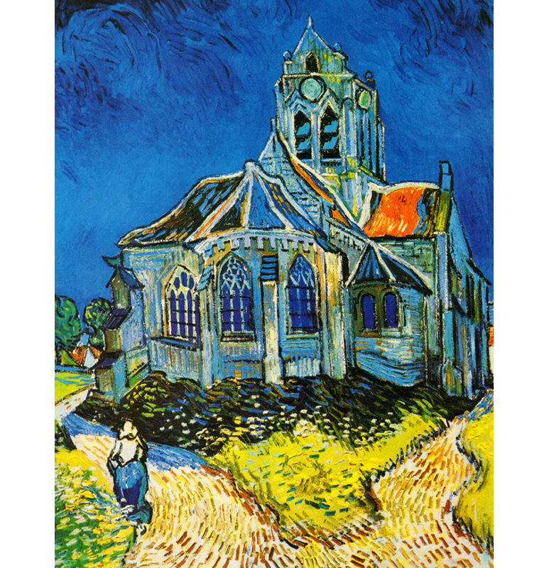 Église à Auvers ISI-EY676, H 36 po x l 28 po