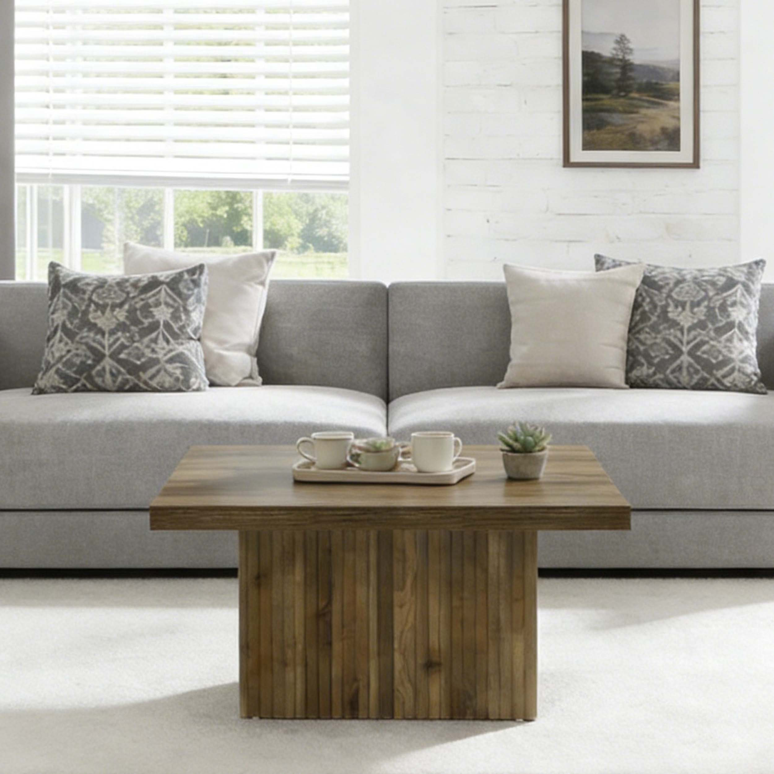 Latitude Run® Square Wood Coffee Table Center Cocktail Table | Wayfair