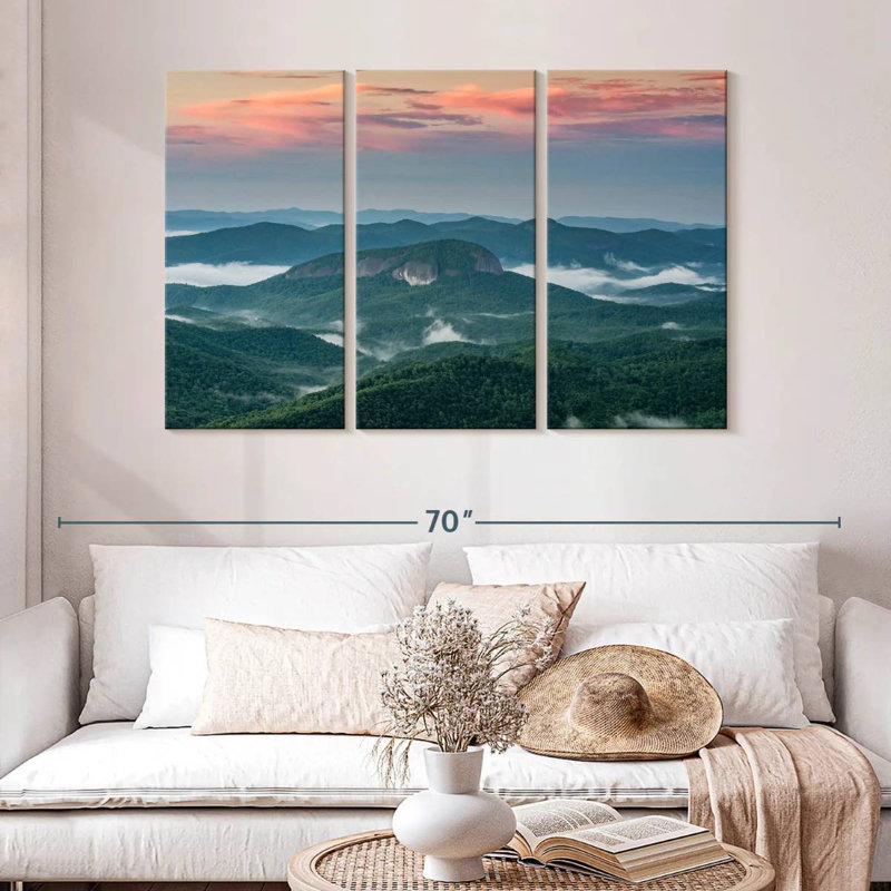 Misty Blue Ridge Mountains, H 32 po x l 50 po