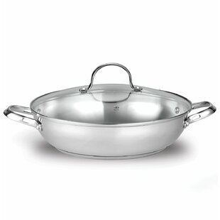 Cooks Standard 12 inch Fry Pan with Dome Lid Multi-Ply Clad Stainless Steel