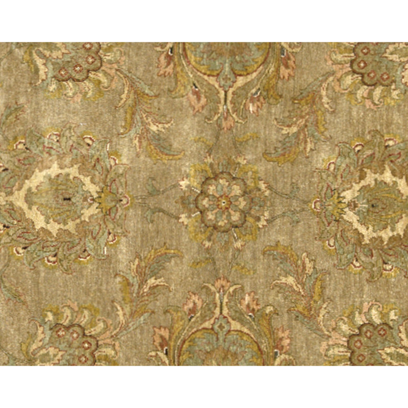 Hand Knotted Wool Oriental Area Rug in Camel And Ivory