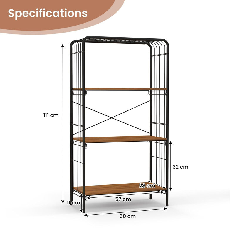 111cm H x 60cm W Metal Standard Bookcase