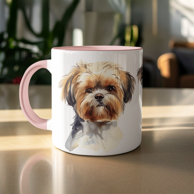 Artistic Watercolor Dog Portraits 11oz Coffee Mug, 3