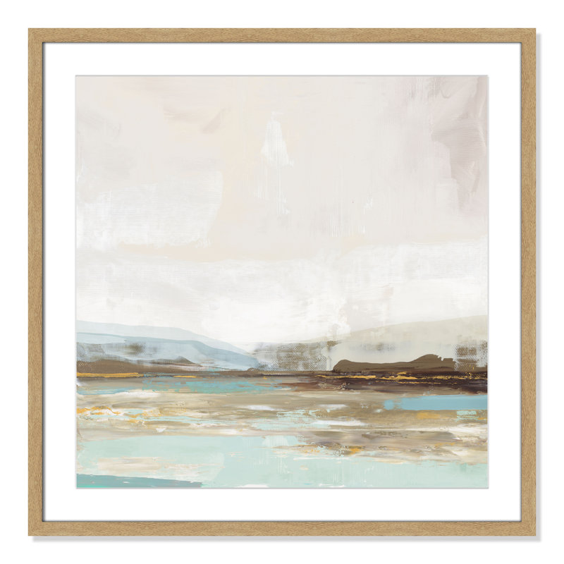 «Vibrance of Blue Print» par Allison Pearce, Naturel, H 27,5 po x l 27,5 po