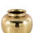 Carel Aluminum Metal Brushed Decorative Gold Vase with Hammered Top-1133884172
