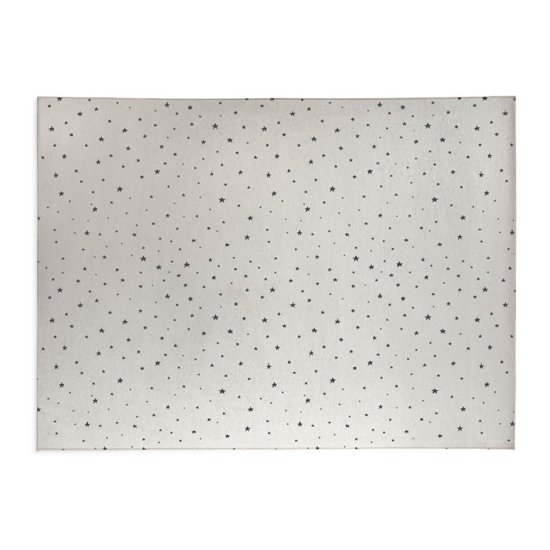 Tapis de cuisine antidérapant Vast Sky, Rectangulaire 3 pi x 5 pi, Ivoire/gris anthracite