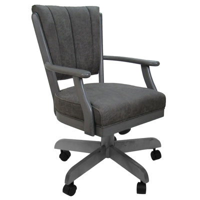 Chaise pivotante en bois avec accoudoirs Danyael