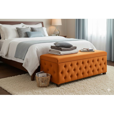 150cm Wide Velvet Standard Ottoman