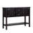 Sideboard Console Table With 2 Drawers And Cabinets And Bottom Shelf, Retro Style Storage Dining Buffet Server Cabinet