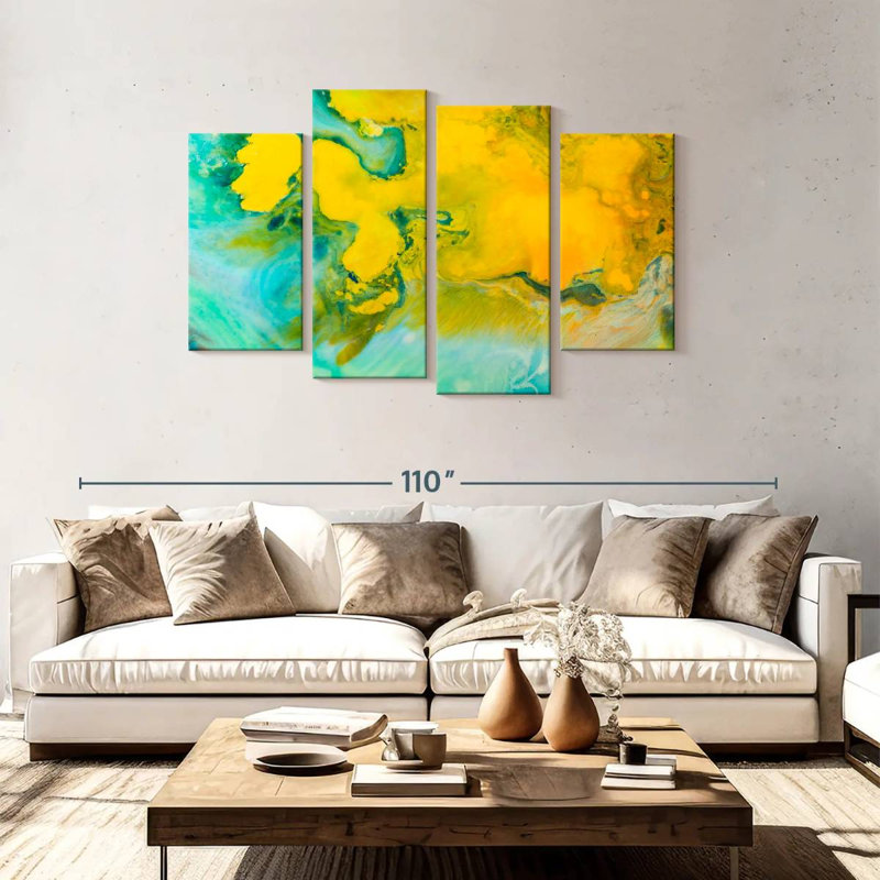 Avery Abstract Rustic, 48" H x 75" W