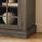 70" Modern TV Stand With 2-Door Storage, Faux Stone Media Console Cabinet, Grey Large Entertainment Center For Living Room