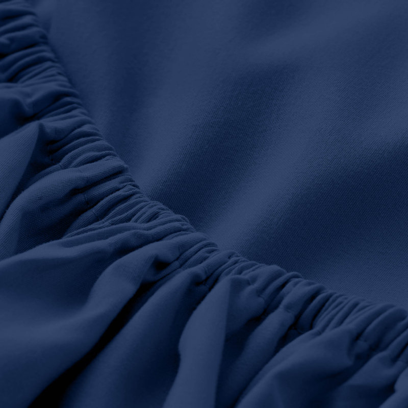 Microfiber Fitted Sheet, Twin Fitted Sheet, Dark Blue