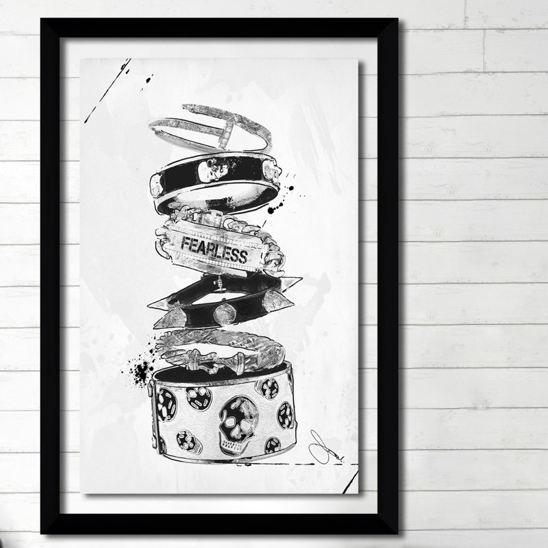 « audacieuse », reproduction d’impression sur toile tendue encadrée, H 39,5 po x l 27,5 po x P 0,75 po, Cadre noir