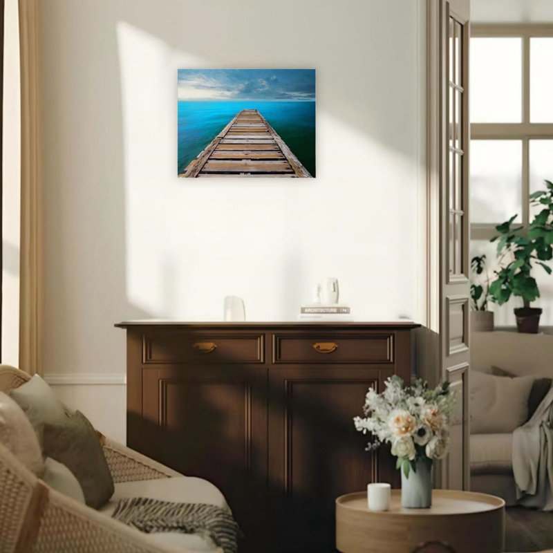 Art mural 24 po x 18 po Ocean So Blue