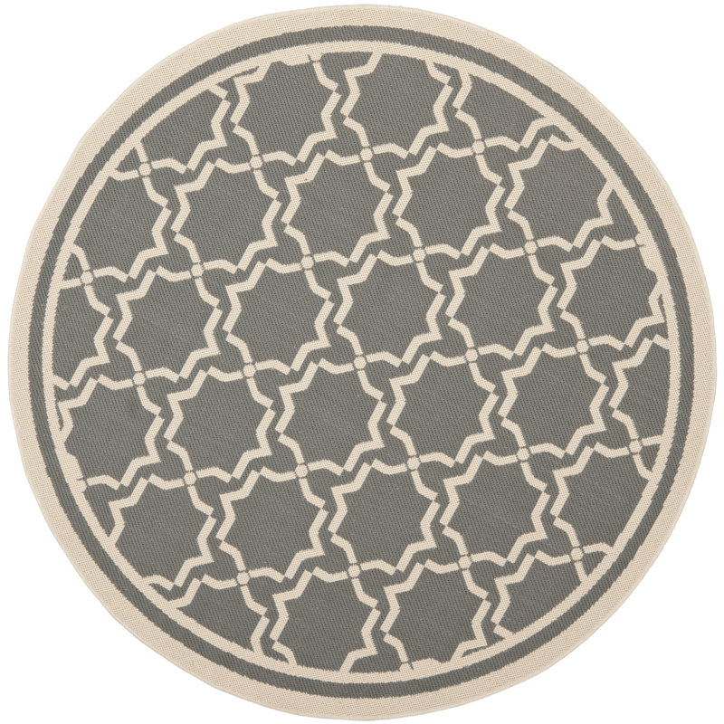 Dirks Performance Geometric Rug, Round 6'7"