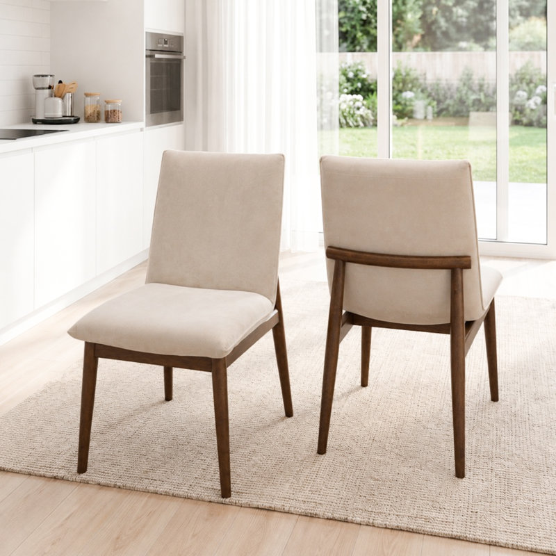Chaise en velours Winta, Beige