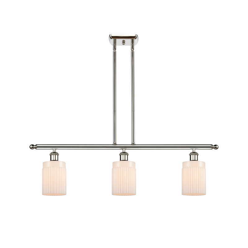 Caplinger 3 - Light Kitchen Island Pendant, 6 Watt Vinage LED Bulb, Polished Nickel
