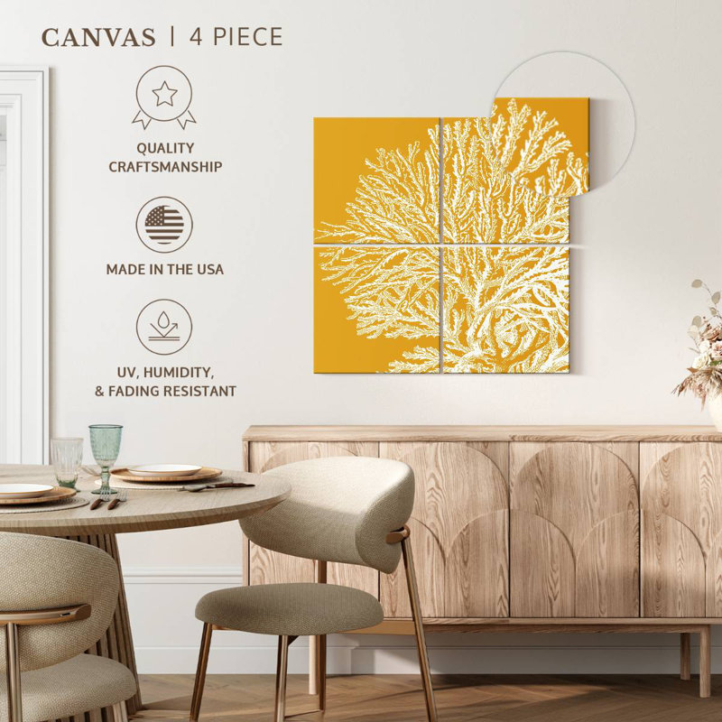 Brampt Saturated Coral I, 57'' H x 57'' W