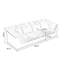 Causeuse-coussin modulaire en chenille noir crème