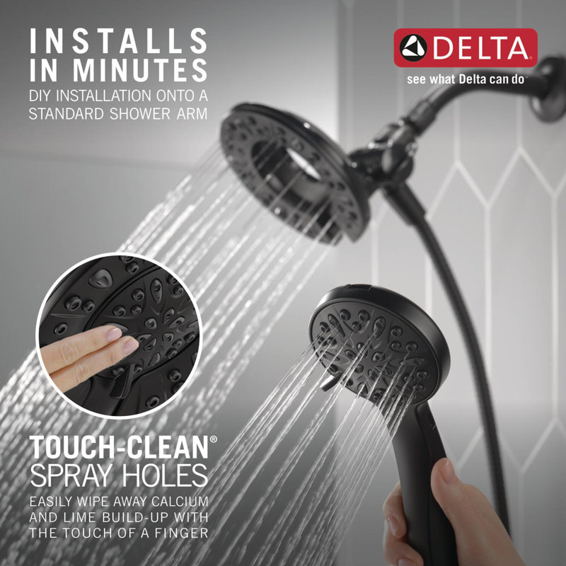 In2ition 4-Setting Two-in-One Shower, Matte Black, 1.75 GPM