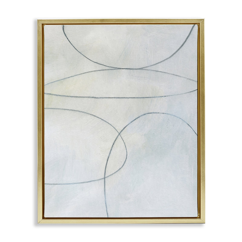 «Oblong Shapes Doodle Floater», art mural sur toile par Victoria Barnes, H 21 po x l 17 po x P 1,7 po