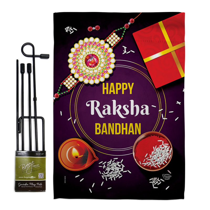 Ensemble de drapeaux en polyester 19 x 13 po Rakacha Bandhan