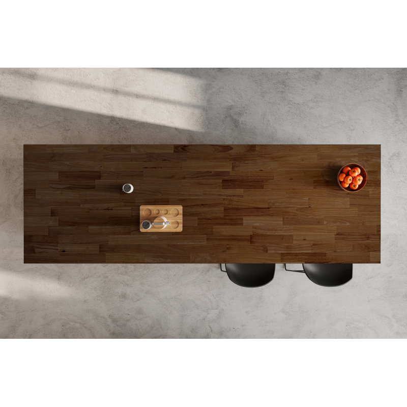 MSI 6 ft. L x 25 in. D x 1.5 in. T Finished Hevea Butcher Block Standard Countertop in Brown With Eased Edge