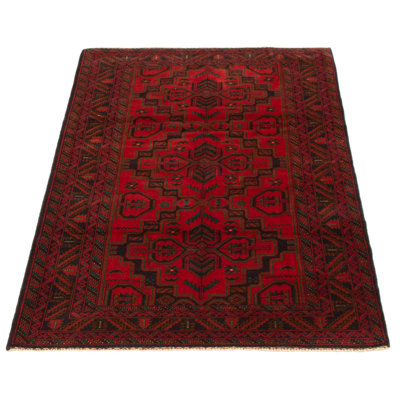 Tapis rouge foncé Lynnisha 3 pi 11 po x 6 pi 6 po