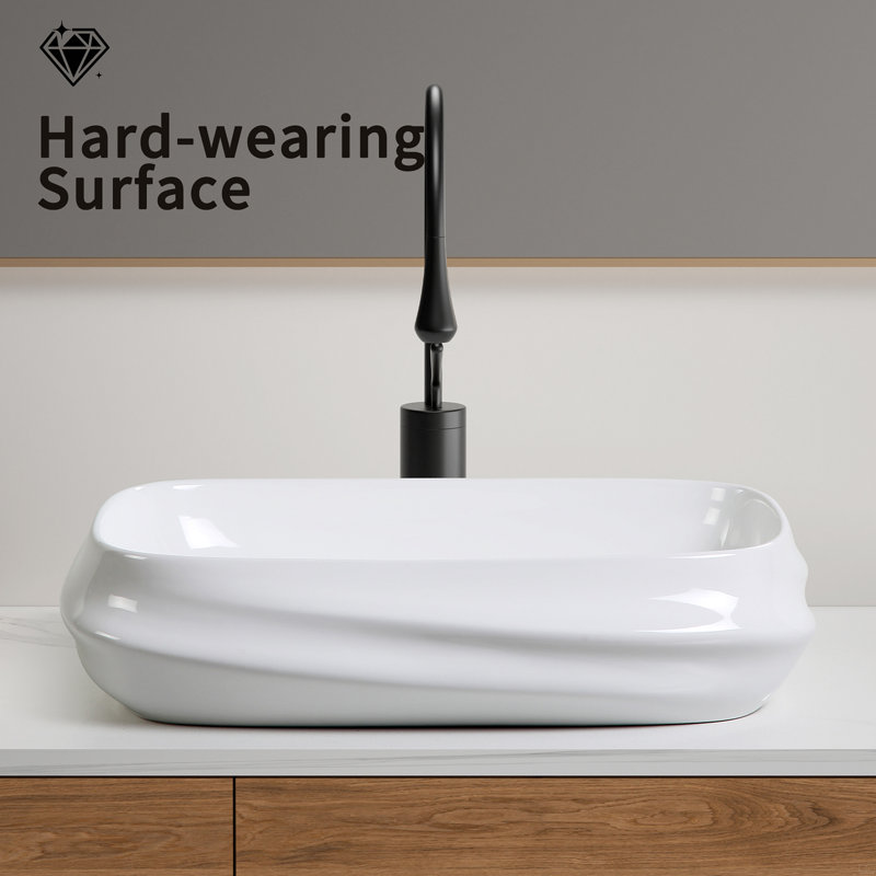 Rectangular Ceramic Vessel Sink
