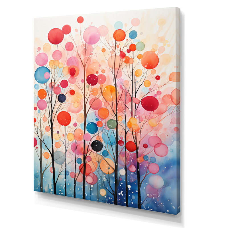 Coral Gray Mills Meadow Mill sur impression sur toile, H 32 po x l 16 po x P 1 po, Toile tendue