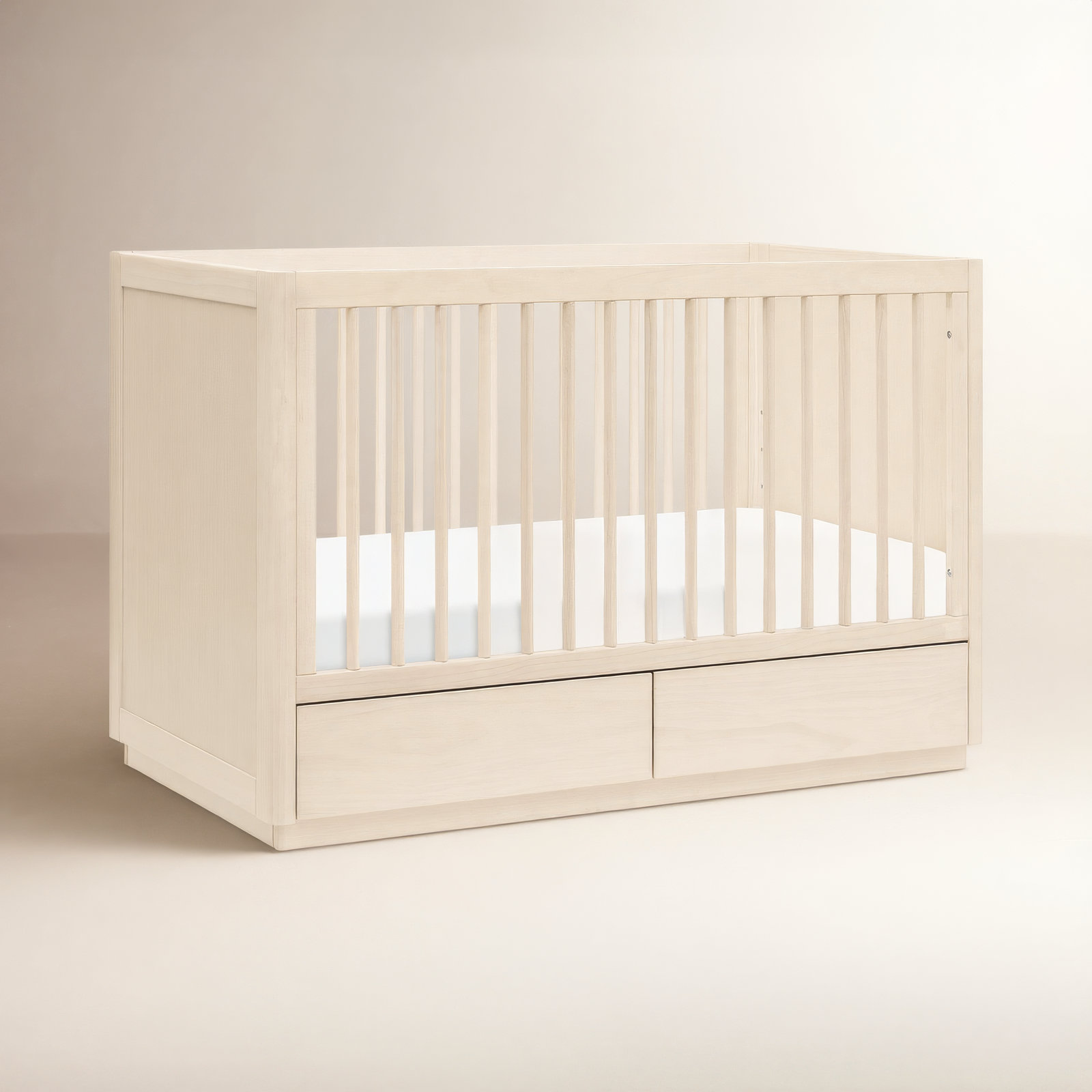 Bento Pine 3-in-1 Convertible Crib, Washed Natural
