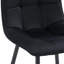 Chaise d'appoint en velours capitonné Steller-2005293419