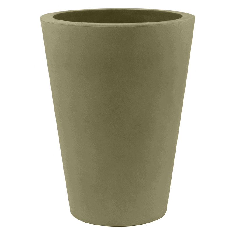 Cono High Resin Cone Pot Planter, Ice, 20.5" H x 15.75" W x 15.75" D