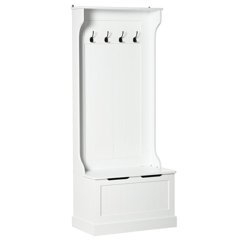 Portemanteau avec portemanteau HOMcom, Blanc