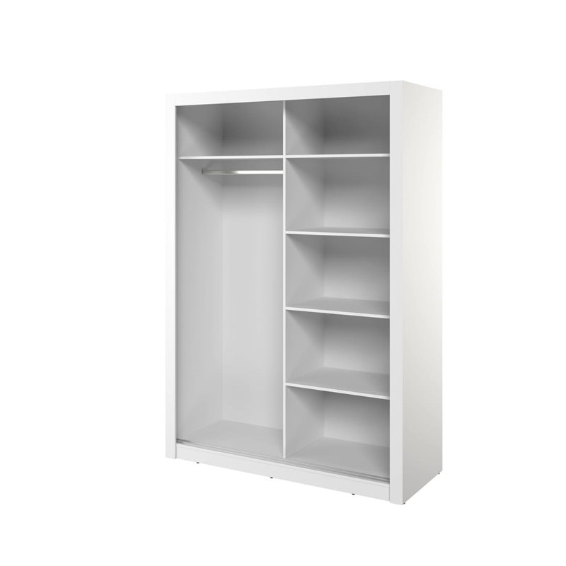 Nalina 2 Door Manufactured Wood Wardrobe, White