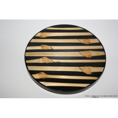 Bamboo Round 6 Piece Coaster Set