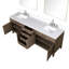 Ensemble de miroirs de salle de bain double avec robinet l 84 po x P 22 po Laurel-82319233-82319236