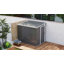 Outsunny 7 x 5FT Metal Garden Shed with Foundation Kit, 2 Vents, Dark Grey