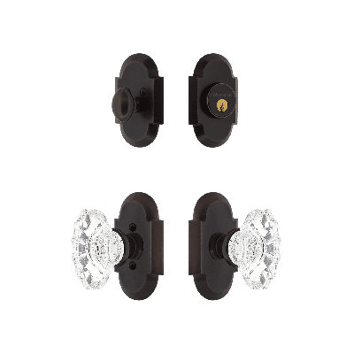 Nostalgic Warehouse Cottage Entry Set with Chateau Crystal Knob