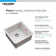 Houzer Platus 20 in Fireclay Undermount Square Bar Sink with Strainer and Grid