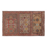 Vintage Turkish Rug In Pink With Anadolu Saf Medallions - Rug & Kilim