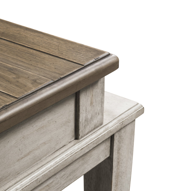 Haylee Console Table Set w/ 3 Upholstered Stools